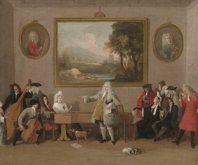 Un ensayo de ópera, antes de 1771 (óleo sobre lienzo) de Marco Ricci