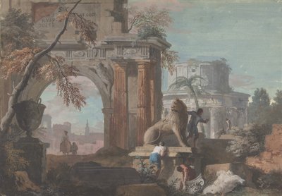 Capricho con ruinas romanas, ca. 1700-1730 de Marco Ricci