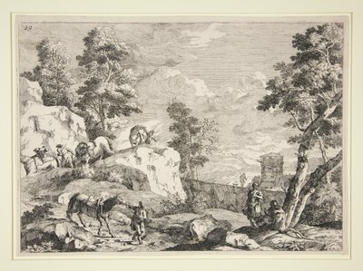 paisaje con cuatro jinetes de Marco Ricci