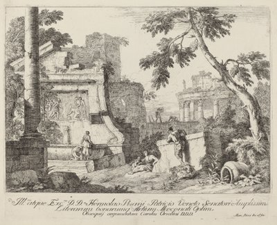 Paisaje con ruinas de Marco Ricci