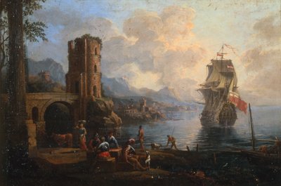 Marina con figuras de Marco Ricci