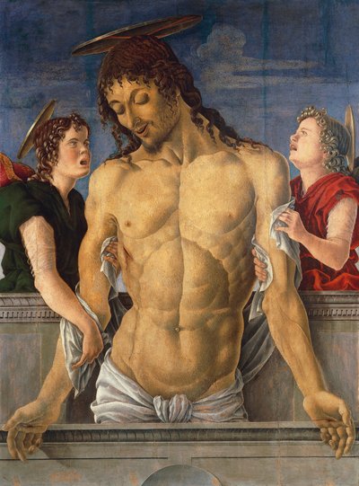 Deposición de Cristo apoyado por ángeles de Marco Zoppo
