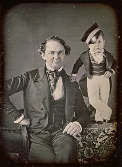 P.T. Barnum y el General Tom Thumb de Marcus Aurelius Root