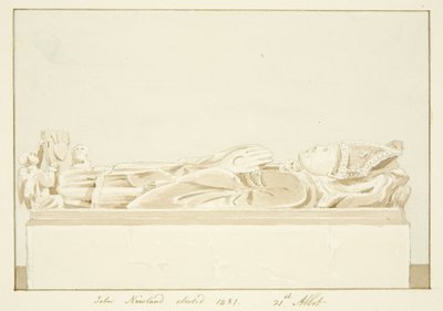 Efigie del Abad Newland en la Catedral de Bristol de Marcus H. Homes