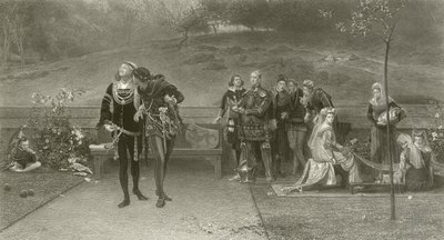 Eduardo II y Piers Gaveston de Marcus Stone