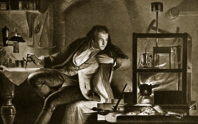 James Watt y la máquina de vapor, ilustración de 