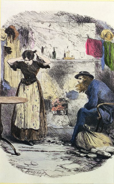 Pleasant Riderhood y John Harmon, ilustración de 