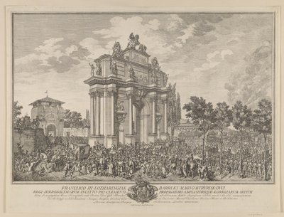 Arco de triunfo de Frantz Stephan, en la entrada a Florencia 1739 de Marcus Tuscher