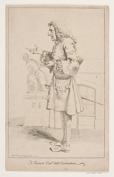 Retrato de Pier Leone Ghezzi (1674-1755) de Marcus Tuscher
