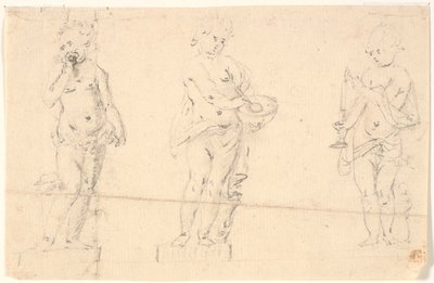Estudio de tres putti de Marcus Tuscher
