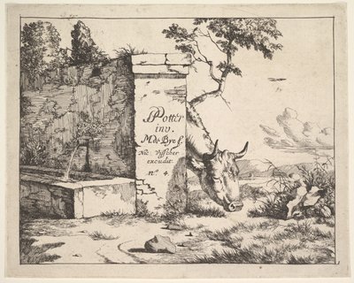 Página de título para Diverses vaches et boeufs después de Paulus Potter de Marcus de Bye