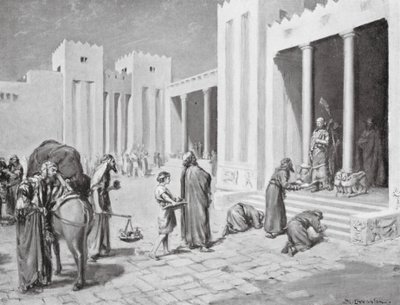 Un príncipe hitita en Siria (litografía) de Margaret (after) Dovaston