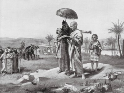 Arreglo de la frontera entre Asiria y Babilonia (litografía) de Margaret (after) Dovaston