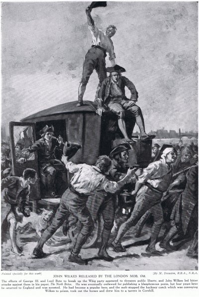 John Wilkes liberado por la mafia de Londres de Margaret (after) Dovaston