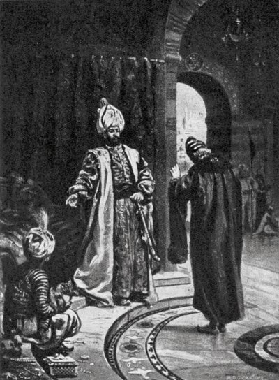 Joseph Nasi ante Selim (litografía) de Margaret (after) Dovaston