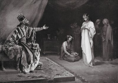 Matrimonio de una princesa asiria con Kara-indash, rey de Babilonia (litografía) de Margaret (after) Dovaston