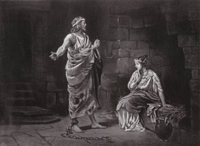Pelópidas en cautiverio (litografía) de Margaret (after) Dovaston