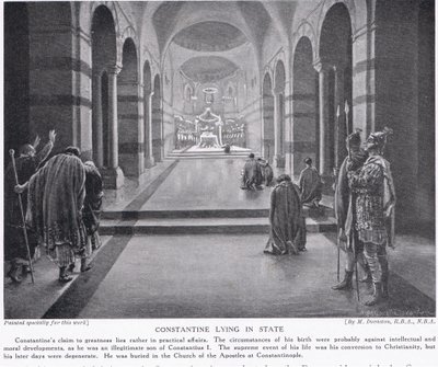 Constantino yaciendo en estado de Margaret Dovaston
