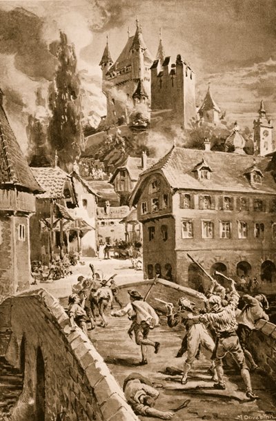 La quema del castillo de Wadenschwyl de Margaret Dovaston