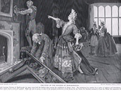 La furia de la duquesa de Marlborough, c.1910 (litografía) de Margaret Dovaston