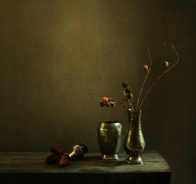 Naturaleza muerta rústica y melancólica de Margaret Halaby
