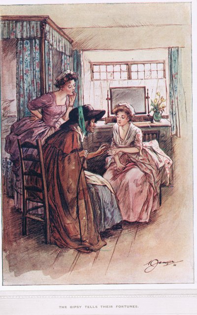 La gitana les dice su fortuna, ilustración de 