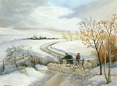 En la puerta de la granja de Margaret Loxton