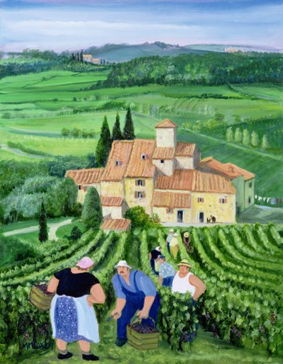Castellina-in-Chianti (óleo sobre lienzo) de Margaret Loxton