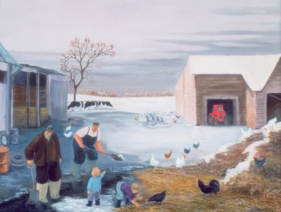 Nieve en la granja de Margaret Loxton