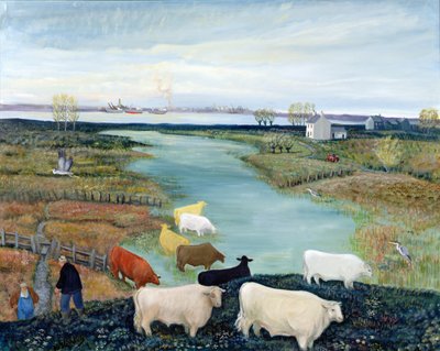 Windmill Creek (óleo sobre lienzo) de Margaret Loxton