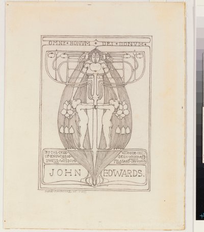 Diseño para un Exlibris de Margaret MacDonald Mackintosh
