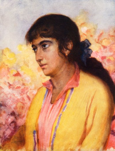 Una niña armenia (litografía en color) de Margaret Thomas