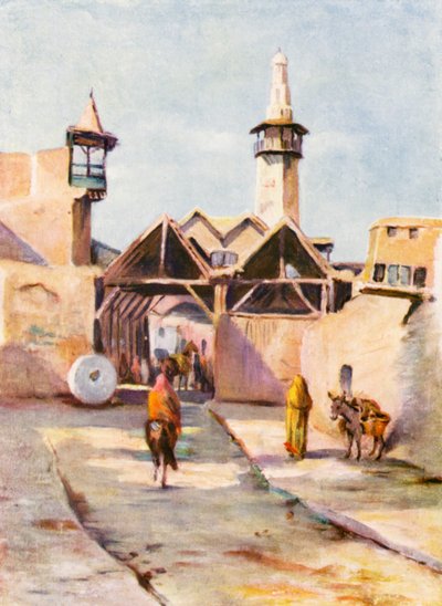 Bab Tuma, Damasco (litografía en color) de Margaret Thomas