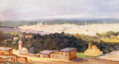 Damasco de Salehiyeh (litografía en color) de Margaret Thomas
