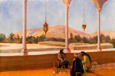 Interior de una casa particular, Damasco (litografía en color) de Margaret Thomas