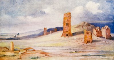 Torres mortuorias, Palmira (litografía en color) de Margaret Thomas