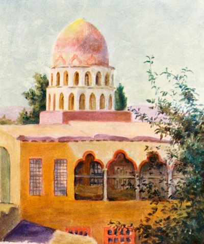 Mezquita, Damasco (litografía en color) de Margaret Thomas