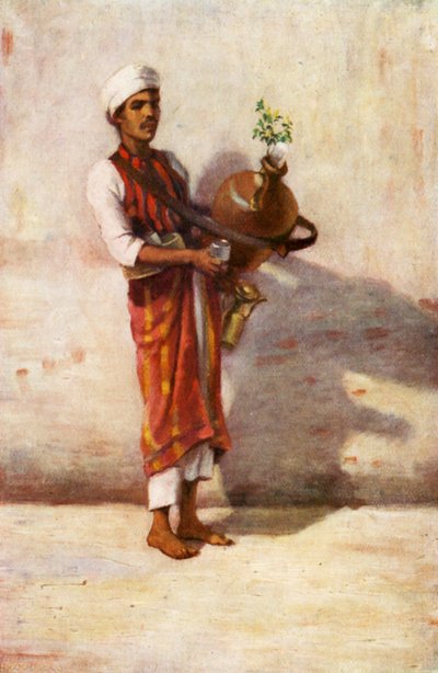 Vendedor de agua (litografía en color) de Margaret Thomas