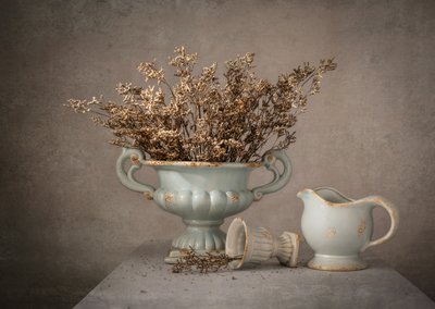 Naturaleza muerta con flores secas de Margareth Perfoncio