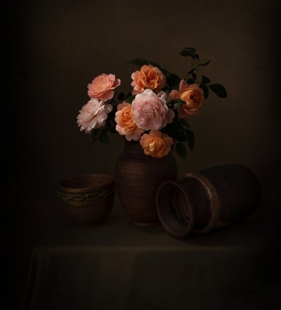 Naturaleza muerta de Moody Rose de Margareth Perfoncio