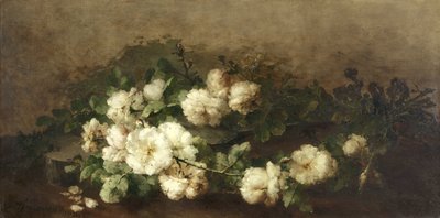 Bodegón con guitarra y rosas de Margaretha Roosenboom