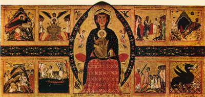 La Virgen y el Niño en el Trono, con Escenas Narrativas, c1263, 1911 de Margarito d