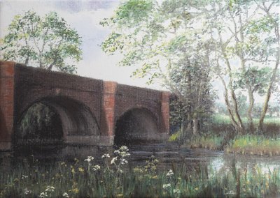 Puente de Cookham Moor, 2022 (pastel) de Margo Starkey