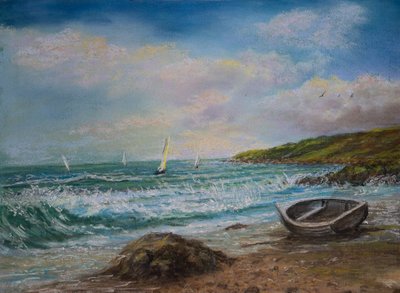 Vista desde Lands End Cornwall de Margo Starkey