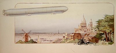 El dirigible zodiacal Spiess, publicado por Mabileau, París de Marguerite (fl.1909 14) Montaut