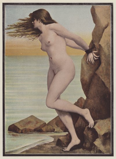Andrómeda (litografía en color) de Marguerite Arosa