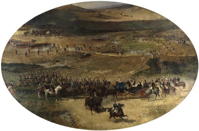 La Reina María Cristina revisando las tropas de Marià Fortuny