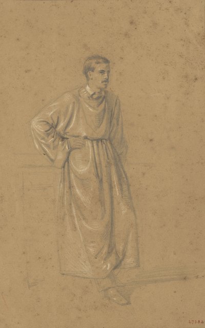 Estudio académico de una figura masculina de Marià Fortuny Marsal