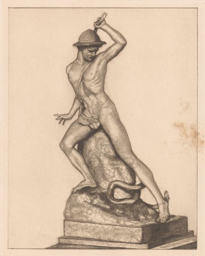 Escultura de un pastor con una serpiente de Maria Arnoldina van Hove
