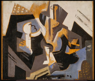 Naturaleza muerta cubista en azul y gris, c.1917 de Maria Blanchard